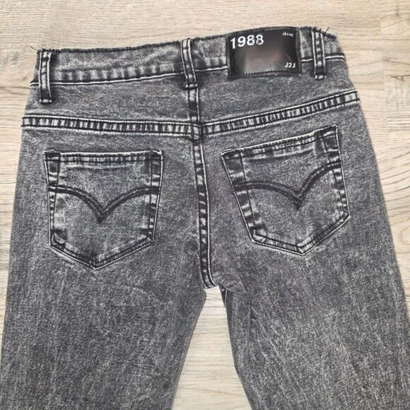 J2J Black Acid Washed Low-Rise Super Skinny Jeggings Size Medium Fits Small - Picture 6 of 6